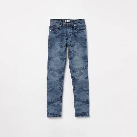 LEE COOPER JUNIORS Boys Printed Full-Length Slim Fit Jeans