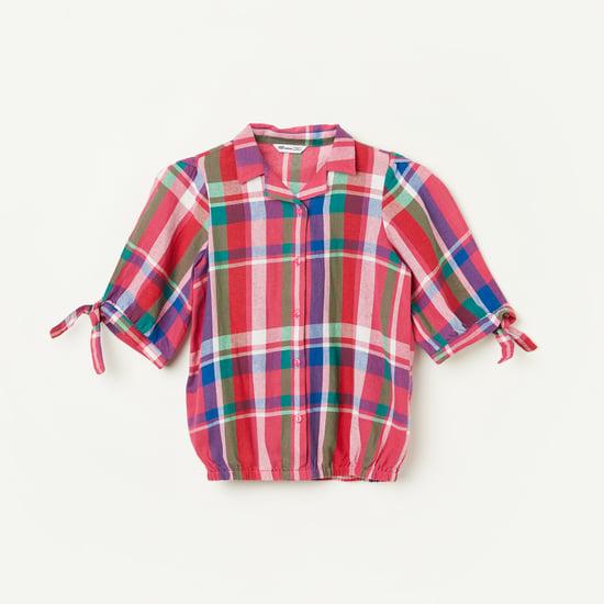 fame-forever-girls-checked-casual-top