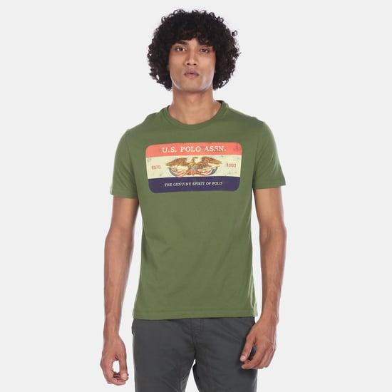 U.S. POLO ASSN. Men Graphic Printed Regular Fit T-shirt