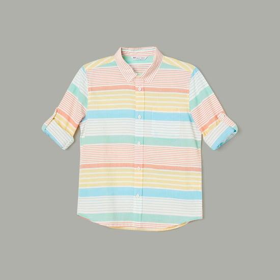 FAME FOREVER  Boys Striped Casual Shirt