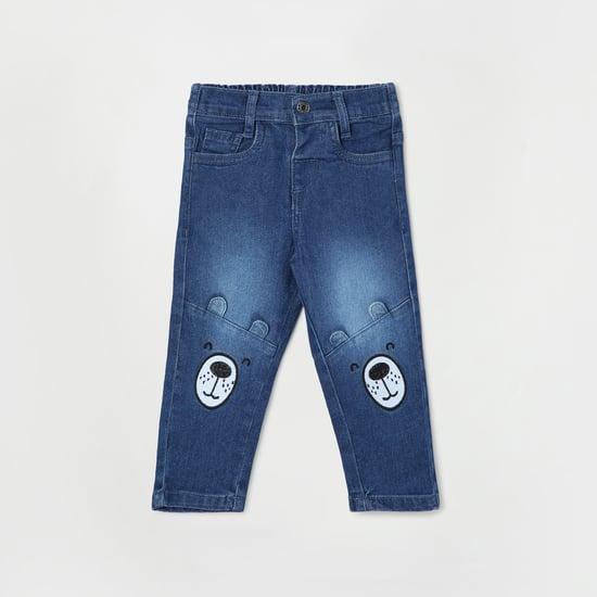 JUNIORS Boys Applique-Detailed Straight Jeans