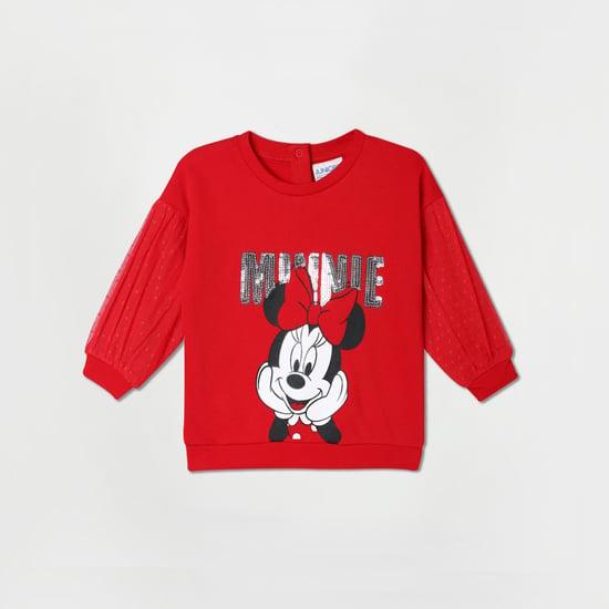 JUNIORS Girls Minnie Mouse Printed Sweatshirt