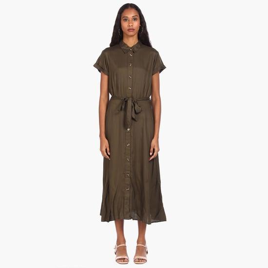 flying-machine-women-solid-belted-shirt-dress