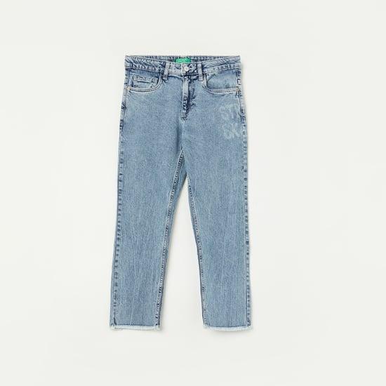 UNITED COLORS OF BENETTON Boys Washed Regular Fit Jeans