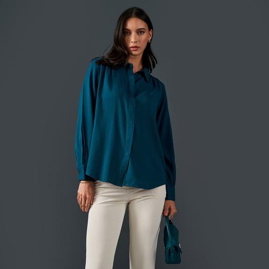 and-women-solid-collared-casual-shirt