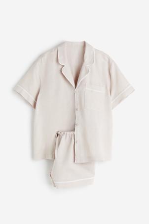 Linen-blend pyjamas