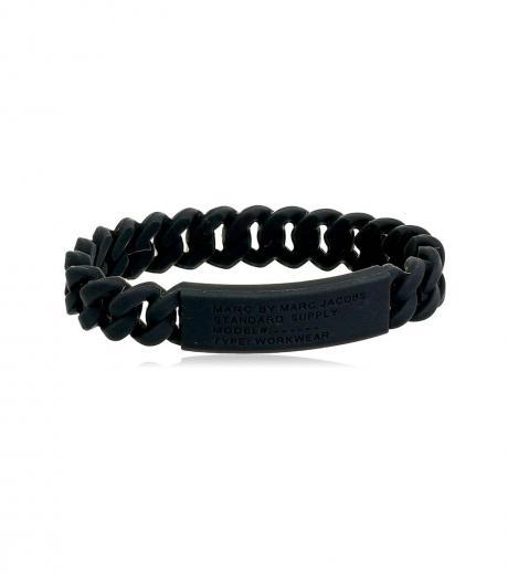 black-rubber-link-chain-bracelet