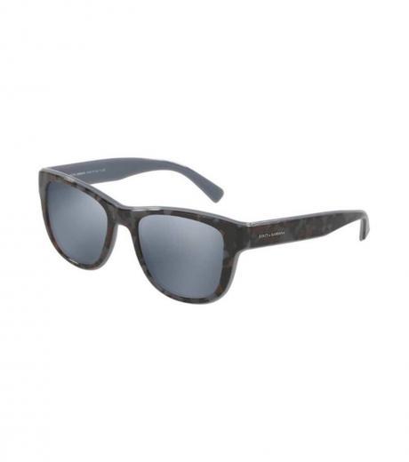 Grey Square Mirrored Sunglasses