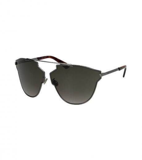 Grey Geometrical Wrap Sunglasses