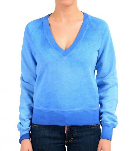 Light Blue V-Neck Sweatshirt
