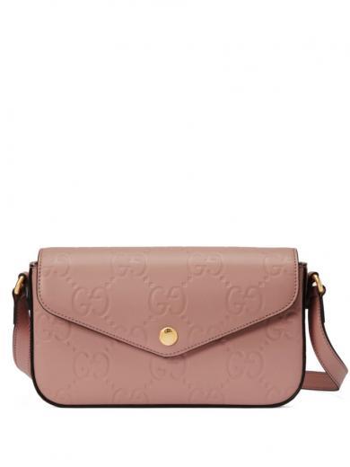 Pink GG leather mini bag