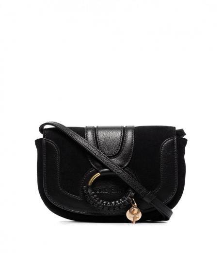 Black Hana Mini Leather Crossbody Bag