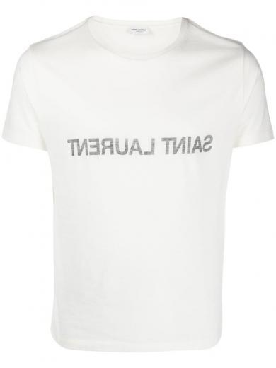 White Logo cotton t-shirt