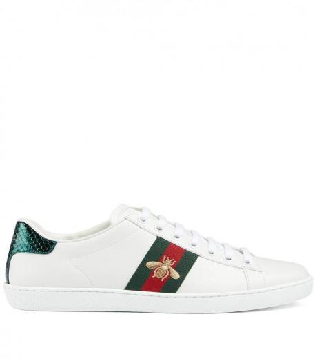 White White Ace Leather Sneakers