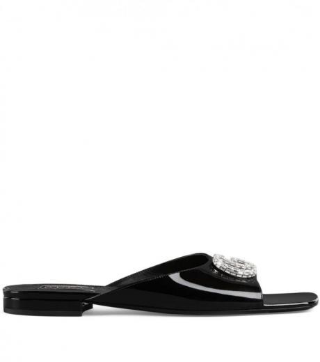 black-leather-flat-sandals