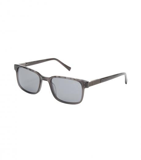 Grey Polarized Square Sunglasses