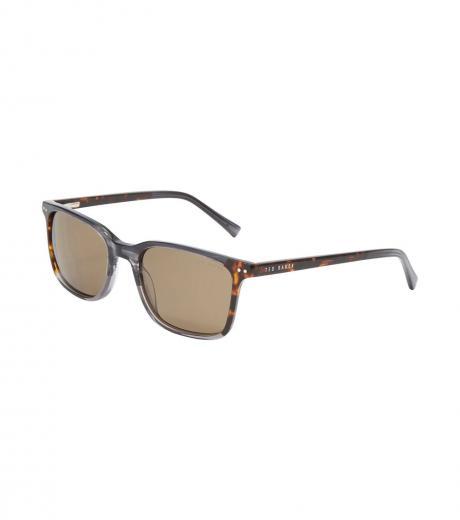 Grey Polarized Square Sunglasses