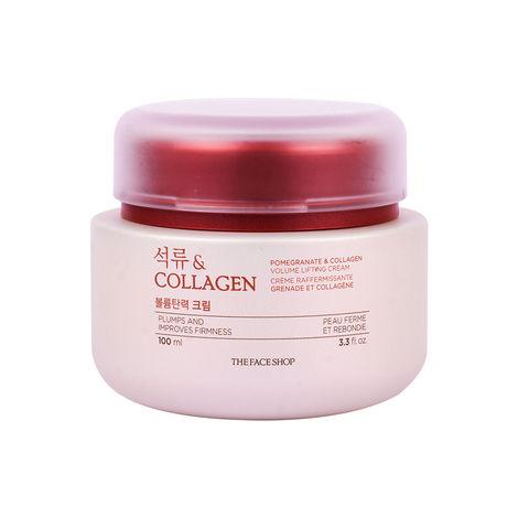 The Face Shop Pomegranate And Collagen Volume Lifting Cream With Pomegranate Extracts To Nourish & Brighten Skin |Korean Skin Care Product Suitable For All Skin Types, 100Ml