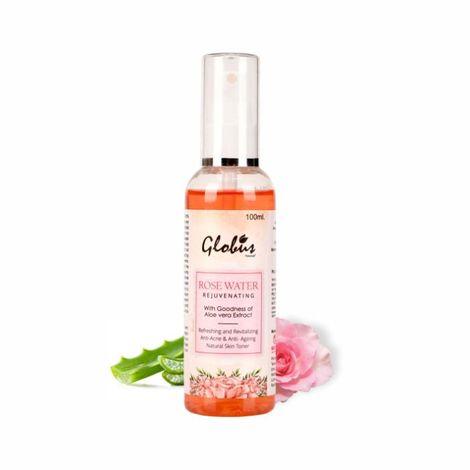 Globus Naturals Rejuvenating Rose Water With Goodness Of Aloe Vera extract (100 ml) (Pack Of 2)