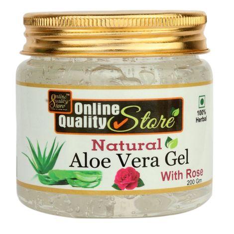 Online Quality Store Organic Aloe Vera Gel Pure White Transparent|pure aloe vera gel for face and hair |Non-Toxic Aloe Vera Gel for Acne, Scars, Glowing & Radiant Skin,200g