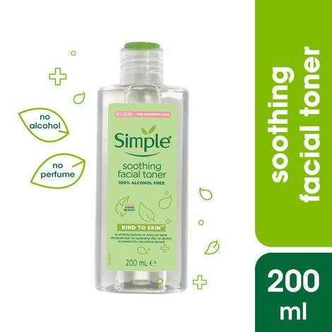 Simple Kind to Skin Soothing Facial Toner| Toner for sensitive Skin | No Added Perfume, No Harsh Chemicals, No Artificial Color and No Alcohol | 200ml