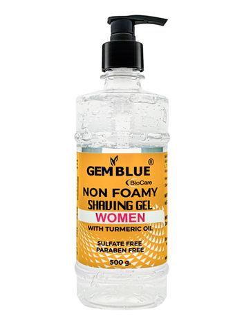 Gemblue Biocare Non Foamy Shaving Gel Women with Turmeric oil, 500gm