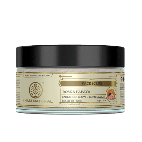 Khadi Natural Ayurvedic Rose & Papaya Face Scrub (50 g)