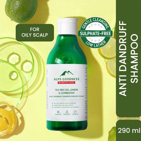 alps-goodness-tea-tree-oil,-lemon-&-climbazole-anti-dandruff-shampoo-for-oily-scalp-(290ml)-|-sulphate-free-shampoo|-silicone-free-shampoo-|-gentle-&-mild-cleansing-shampoo|-anti-dandruff-shampoo|-shampoo-for-oily-hair|-shampoo-for-oily-scalp