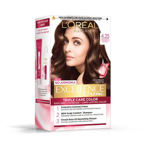 L’Oreal Paris Excellence Creme Hair Color - Aishwarya's Brown 4.25 (72 ml + 100 g)