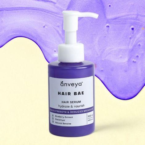 Anveya Hair Bae Hair Serum, 120ml | Hydrate & Nourish Hair Serum That Provides Strength & Reduce Breakage | Heat Protection Hair Serum - Can Also be Used for Hair Styling