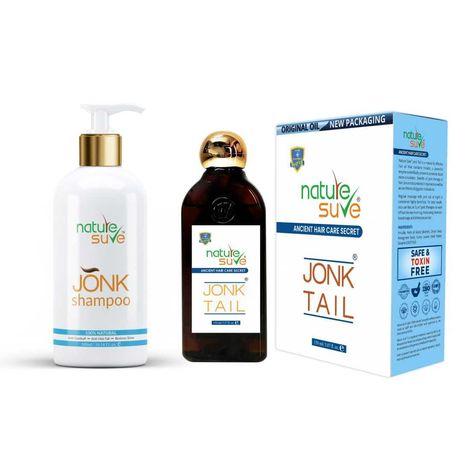 Nature Sure Combo Jonk Tail Leech Oil (150ml) & Jonk Shampoo Hair Cleanser for Men & Women (300ml)