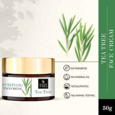 good-vibes-tea-tree-purifying-face-cream-|-lightening,-hydrating,-anti-acne-|-no-parabens,-no-sulphates,-no-mineral-oil,-no-animal-testing-(50-g)
