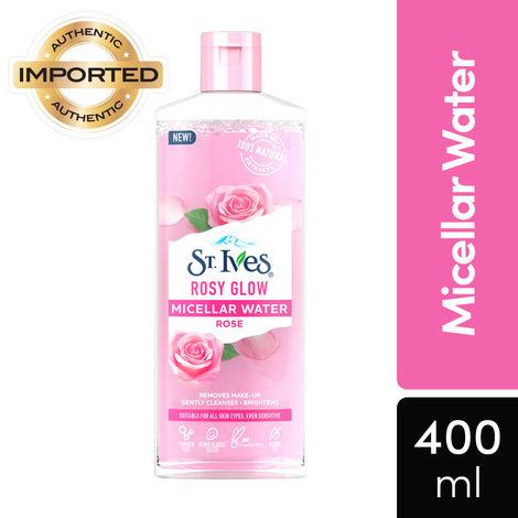 St. Ives Rosy Glow Rose Micellar Water with 100% Natural Extracts (400 ml)