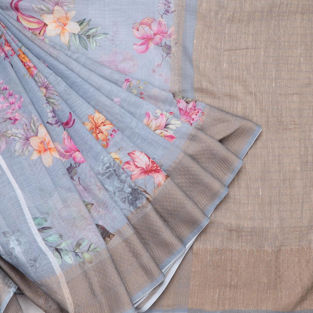 light-blueish-grey-chanderi-silk-saree-with-printed-floral-pattern