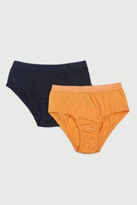 Solid Cotton Regular Fit Girls Panties - Multi