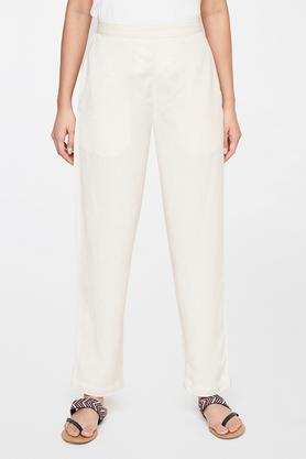 solid-viscose-straight-fit-women's-pants---natural