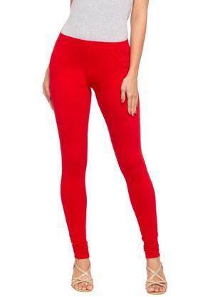 womens-stretch-mid-rise-skinny-fit-churidar---red