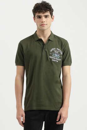 solid-cotton-polo-men's-t-shirt---green