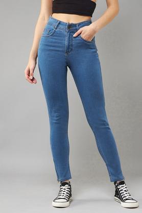 mid-wash-cotton-blend-skinny-fit-womens-jeans---blue