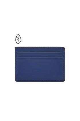Leather Mens Casual Card Holder - Blue