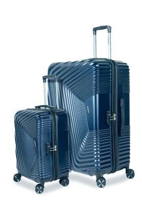 Notch Set of 2 Polycarbonate N Blue Trolley Bags(55 cm,75 cm) With 8 Wheels And TSA Lock - Blue
