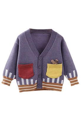 printed-wool-regular-fit-infant-kids-cardigan---purple