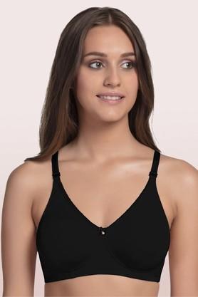Non-Wired Removable Strap Non Padded Womens Every Day Bra - Charcoal