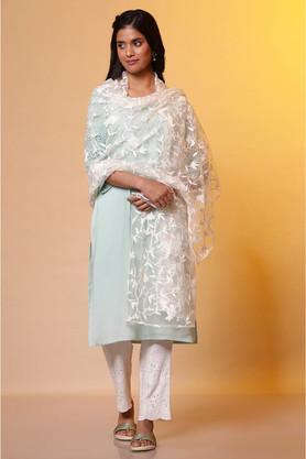 embroidered-polyester-women's-net-dupatta---white
