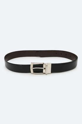 Solid Leather Single Side Formal Belt - Tan