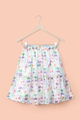 Printed Polyester Regular Fit Girl's Skirts - Multi