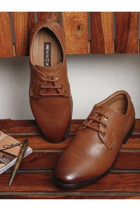 leather-mid-tops-lace-up-men's-formal-shoes---tan