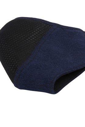 Cotton Blend Relaxed Fit 7 Ply Womens Denim Mask - Navy