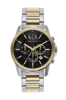 44-mm-black-dial-stainless-steel-chronograph-watch-for-men---ax7148set