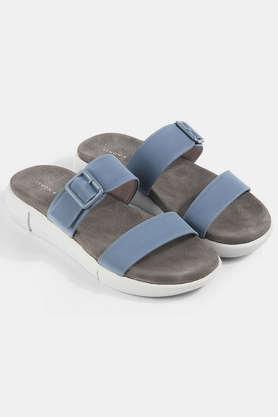 Synthetic Slip-on Women's Casual Slides - Blue